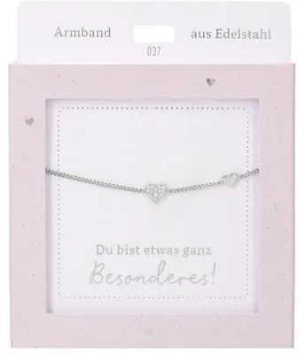 Produktbild von Depesche Armband Silber Herz - modernes Schmuckstück Geschenk Freundschaft
