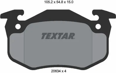 Produktbild von Textar Bremsbeläge vorne für Renault Twingo I 1,2 ohne Sensor Bendix-Bremse