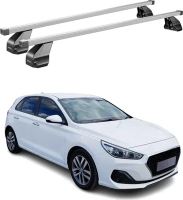 Produktbild von Menabo Dachträger Grundtäger für Hyundai i30 2016-2020 5tür 75kg Stahl Silber 2x