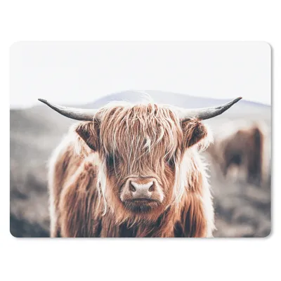 Produktbild von MuchoWow® Mauspad Mousepad Schottischer Highlander - Berg - Hoorn 23x19 cm - Mousepads - Maus Mat - Pad - Mausunterlage - Schreibtischunterlage - Mauspad