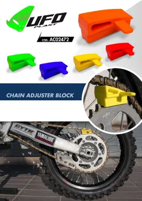 Image de Cales pour régler la tension de la chaîne de transmission (lot de 5 : orange, rouge, jaune, bleu, vert)