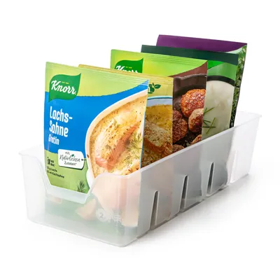 Produktbild von Gewürz Organizer für Schrank, Stapelbarer Gewürze Aufbewahrung, Gewürzbehälter aus Plastik, Gewürzorganiser Küche, transparent