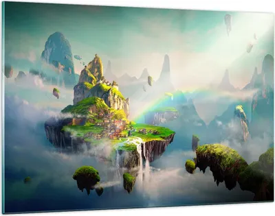 Produktbild von Bilder auf glas - Abstraktion Natur - 120x80cm - Glasbilder - Wandbilder - Kunstdruck - zum Aufhängen bereit - Wanddekoration aus Glas - Glas Bilder - Wandbild auf Glas - Einteilig - GAA120x80-3469