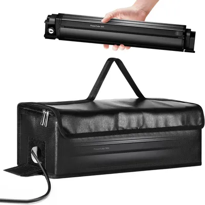 Image de Sacoche de sécurité pour vélo - Sac de rangement pour batterie de vélo électrique - Résistant aux explosions - Grande capacité - Pour la recharge et le stockage