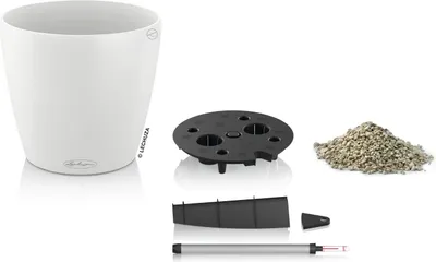 Obrázek produktu pro LECHUZA CLASSICO, Květináč, Volně stojící, Polypropylen (PP), Bílá, Kulatý, Vnitřní/venkovní