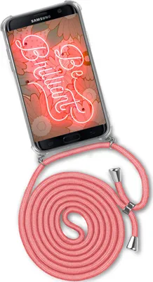 Produktbild von TWIST-Case + TWIST-Cord für Samsung Galaxy S7 Edge, Farbe:Kooky Flamingo (Silber)