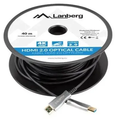 Obrázok produktu pre Lanberg CA-HDMI-20FB-0400-BK optical cable HDMI M/M 40m v2.0 4K AOC