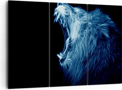 Produktbild von Bild auf Leinwand - Leinwandbild - Abstraktion Tier - 165x110cm - Wand Bild - Wanddeko - Leinwanddruck - Bilder - Kunstdruck - Wanddekoration - Leinwand bilder - Wandkunst - CE165x110-3797