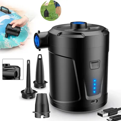 Produktbild von Elektrische Luftpumpe, Mini Luftpumpe Elektrisch Inflator, Schnell Inflator für Schlauchboot/Luftmatratze