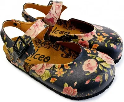 Produktbild von Damenschuhe Calceo Klassische Sandalen mit Blumen CAL1604 41