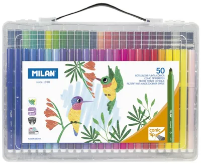 Filzstifte mit konischer Spitze, transparent, 50 Stück
