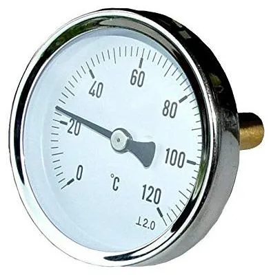 Produktbild von Aqbau Zeigerthermometer Metall 100 mm Axial 1/2" Thermometer