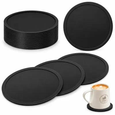 Produktbild von Silikon-Untersetzer für Gläser - Rutschfestes Set - 12 Stück - Ø 10 cm