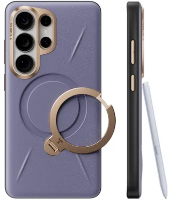 Image de Torras – Étui de protection en cuir QPRO Leather Series pour Samsung Galaxy S26 Ultra – violet foncé