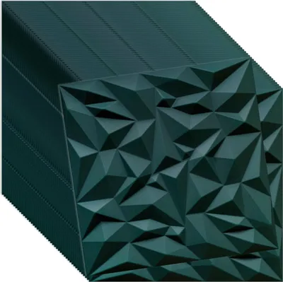 Produktbild von Verdico | 3D Wandpaneel Polystyrol - 50x50 cm - Flaschengrün - Stilvolle Akustiklösung - 48 Stück, Wand- & Deckenverkleidung