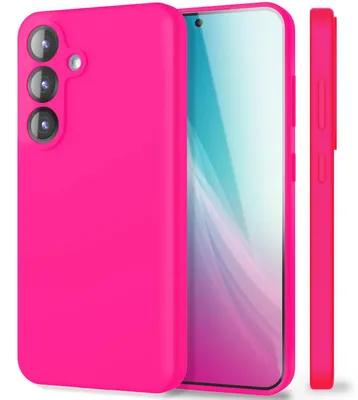 Zdjęcie produktu dla Etui silikonowe NALIA do Samsunga Galaxy S25 Plus – osłona aparatu i wyściółka wewnętrzna – PHOENIX (etui Soft-Touch) – marka z Berlina – neonowy róż