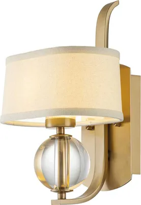 Produktbild von Wandleuchte Metall Glas 33 cm hoch in Messing gebürstet Creme G9 3000 K warmweiß 300 lm Modern