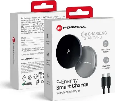 Imagen del producto de Forcell F-Energy, Interior, USB, Carga inalámbrica, 1,5 m, , Gris