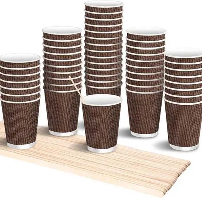 Produktbild von Papierbecher 12oz 350ml doppelwandig isoliert