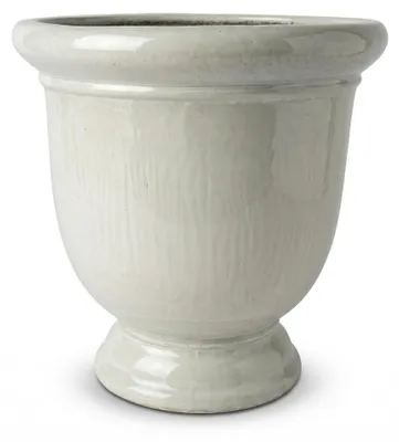 Produktbild von Provencelia Keramik Pflanzkübel Titan Silber, frostbeständig, handgefertigt, glasiert, Outdoor, Garten, Terrasse, winterfest