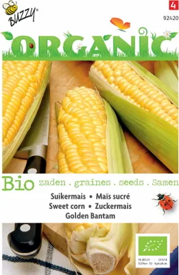 Productafbeelding van Zuckermais Golden Bantam | Biologische maïszaden van Buzzy Seeds [Te gebruiken tot 07/2024]
