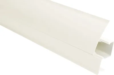 Produktbild von LEMAL Sockelleisten Sparpaket, PVC 65x23mm - Fußleisten mit Kabelkanal - (20 Meter 0101 Beige hell) Kunststoff Teppichleisten Übergangsleisten