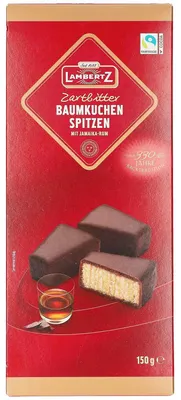 Produktbild von Lambertz Baumkuchenspitzen Zartbitter Jamaika-Rum 150g