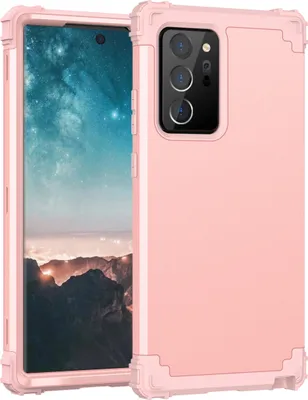 Produktbild von Galaxy Note 20 Ultra Hülle, 3 in 1 Hybrid PC TPU Stossfest Robust Schutzhülle für Samsung Galaxy Note 20 Ultra Roségold