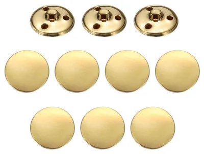 10 Messingknöpfe antik 25 mm rund gold für Anzug Blazer