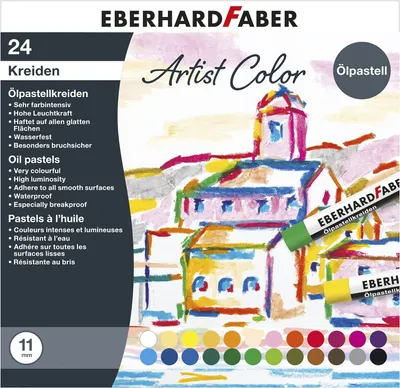 Produktbild von Eberhard Faber Artist Color Oil Pastel, 24 Stück(e), Mehrfarbig, Rund, 1,1 cm, Box
