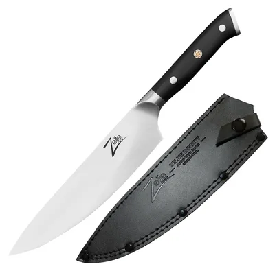 Image de Zelite Couteau Cuisine, Couteau de Chef en Acier Inoxydable, Kit Couteau Cuisine Professionnelle de 20,3 cm, Couteau de Chef Aiguisé, Couteau de type japonais, Couteaux de Cuisine avec Lame Ultra Tranchante