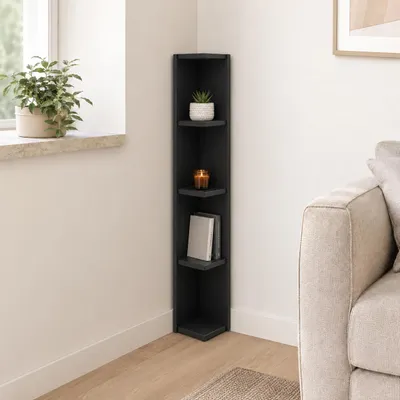 Produktbild von VCM Holzregal stehend | platzsparendes Regal | Maße: H. 97 x B. 15 x T. 17 cm | Elegantes Regal stehend | Aufbewahrungsregal | Bücherregal - Honsa