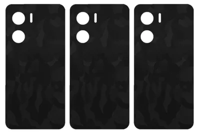 Produktbild von apgo Rückseite Schutzfolie, Skin, kompatibel mit ZTE Nubia Neo 5G, Hinten Displayschutzfolie aus Vinylfolie, kratzfest, einfache Montage - Schwarzes Tarnmuster
