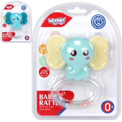 Produktbild von WOOPIE BABY Sinnesspielzeug 2in1 Rassel-Beißring Elefant