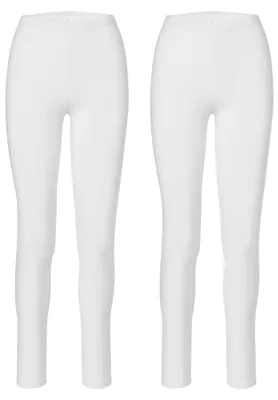Image de Merry Style Lot de 2 pantalons pour femmes en coton MS10-198 (blanc/blanc, S)