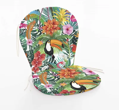 Image de BELUM , Coussin de chaise d'extérieur - Dimensions du produit : Assise : Largeur : 48 cm/Longueur : 42 cm Dossier : Largeur 48 cm/Longueur : 48 cm | Modèle : 0120-397