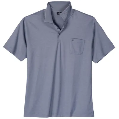 Produktbild von Ragman Übergrößen Softknit Poloshirt marine melange