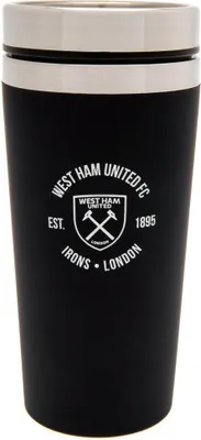 Obrázek produktu pro West Ham United FC - Cestovní hrnek "Executive", Crest TA9516 (jedna velikost) (černá/stříbrná)