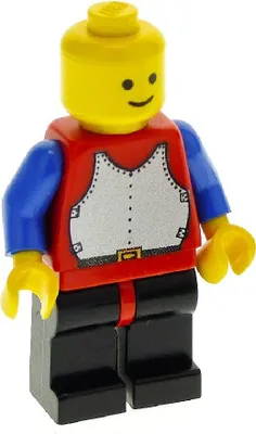 Produktbild von 1x Lego Minifigur Ritter Lion Knights rot Brustplatte Hose schwarz 973p40c03 cas170