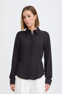 Produktbild von Oxmo OXNIlla Damen Bluse Tunika Hemdbluse Slim Fit