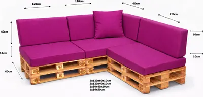 Obrázok produktu pre Setgarden Veľké paletové vankúše, sada 8 ks, vonkajšie, 120 x 60 x 10 cm, sedacie vankúše + opierkové vankúše, 120 x 40 x 10 cm, 1 ks, ružové