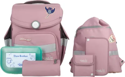 Image de School-Mood sac d'école Timeless Ocean Collection Schulranzen-Set 6 pièces Calamary vieux rose