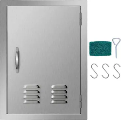 Produktbild von Stahl-Grill-Tür - 43x61 cm - Einzel-Tür - Mit Lüftung