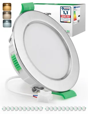 Zdjęcie produktu dla 20 wpuszczanych reflektorów LED do sufitu, moc 4 W, napięcie 220 V, do kuchni