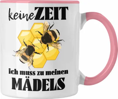 Produktbild von Trendation - Imker Geschenk Tasse Bienenzucht Kaffeetasse Geschenkideen Bienenzüchter Bienen Zuebhör (Rosa)