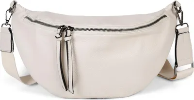 Produktbild von styleBREAKER Damen Halbmond Schultertasche groß | Crossbody Umhängetasche Handtasche mit 2 Wege Reißverschluss & verstellbarem Schultergurt 37 x 17 cm