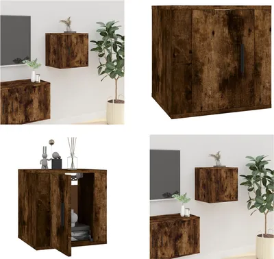 Produktbild von vidaXL TV Wandschrank Räuchereiche 40x34,5x40 cm - TV-Wandschrank - TV-Wandschränke - TV-Schrank - TV-Konsole