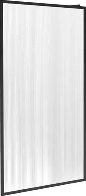 Produktbild von Duschabtrennung im italienischen Stil aus strukturiertem Glas - 120 × 200 cm, mattschwarz - VIRANA