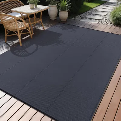 Immagine prodotto di Tappeto da esterno antiscivolo e resistente alle intemperie, 180x270 cm, colore nero