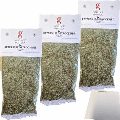 Produktbild von Gisellas Bottega Petersilie getrocknet 3er Pack (3x50g Packung) + usy Block
